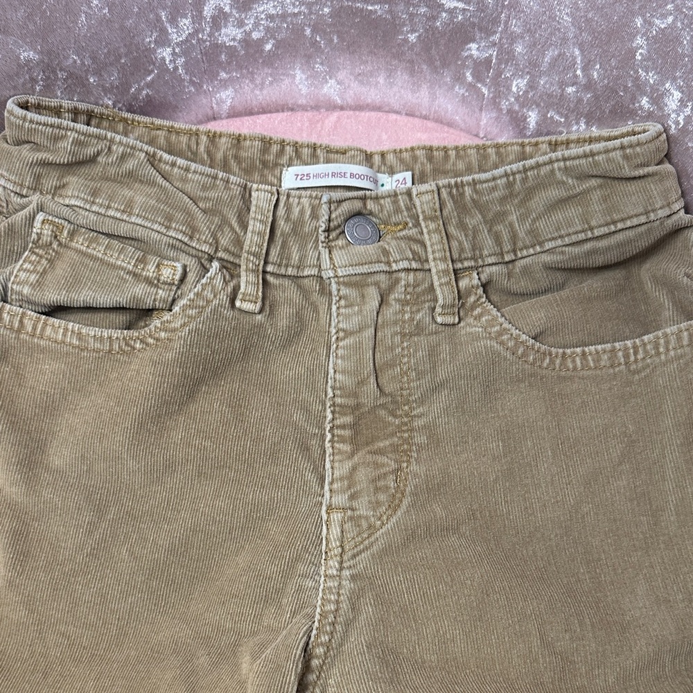 Tan Levi’s Corduroy High Rise Bootcut Pants